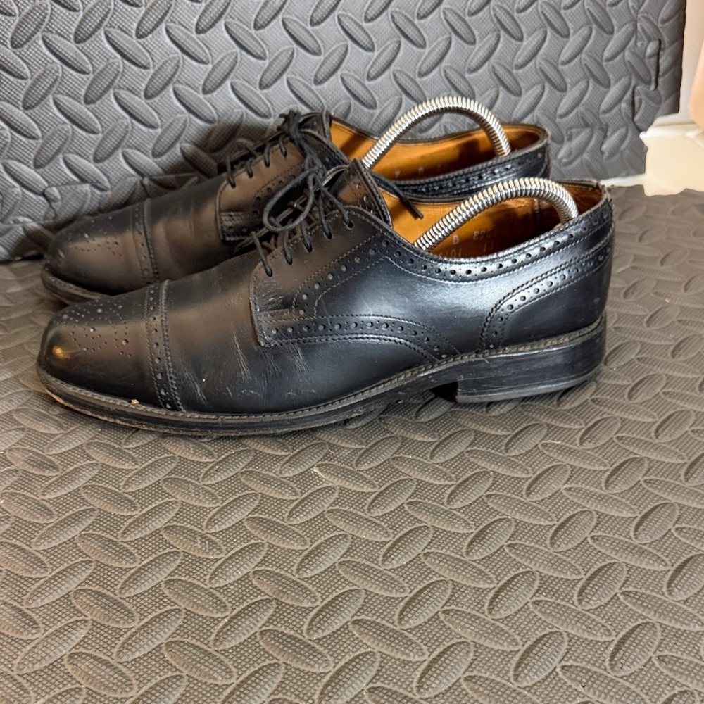 Allen Edmonds Lexington Wingtip Black Leather Dress Shoes Size 9-B